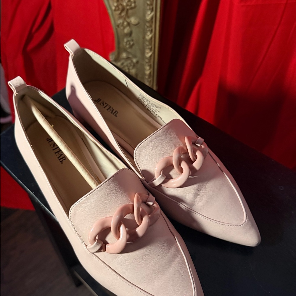 JUST FAB Women's Blush Loafers US 9